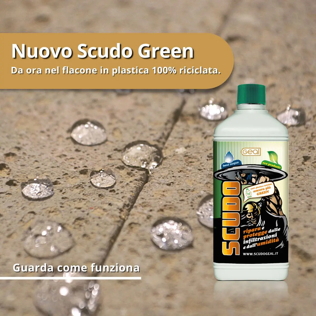 Scudo l'acqua che protegge dall'acqua